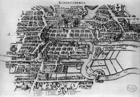 A 17th century map of Königsberg.